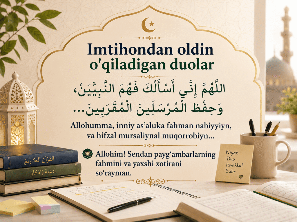 Allohumma, inniy as’aluka fahman nabiyyiyn, va hifzal mursaliynal muqorrobiyn...